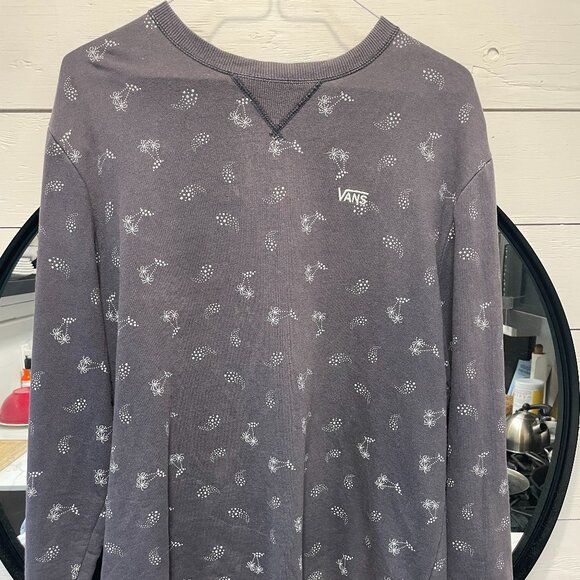 Vans Vintage Crewneck Sweatshirt – Palm Tree Print -  Men’s L - Free Shipping! - Picture 1 of 4